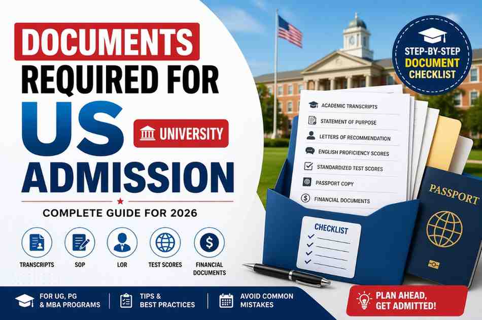 Documents Required for US University Admission (Complete 2026 Guide)